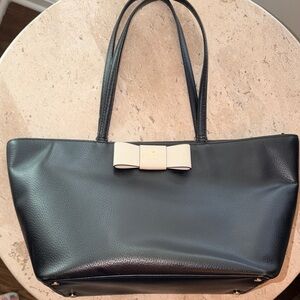 Kate Spade Black Tote with Cream Bow
